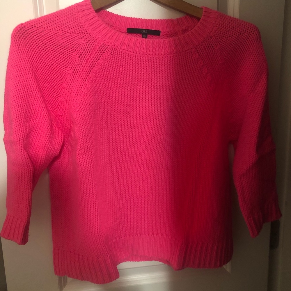 Tibi bright pink sweater